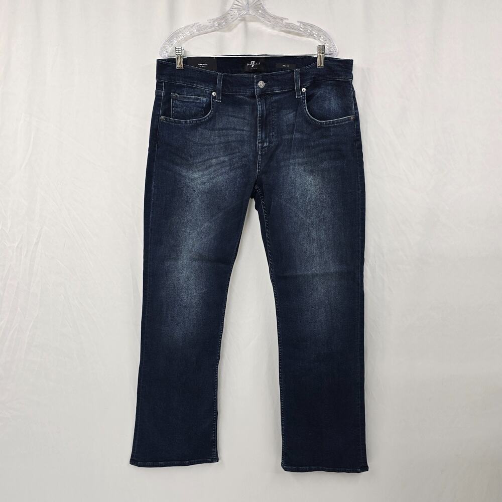 7 For All Mankind Brett Bootcut Jeans Men's 36 x 32 Blue Dark Lago NWT